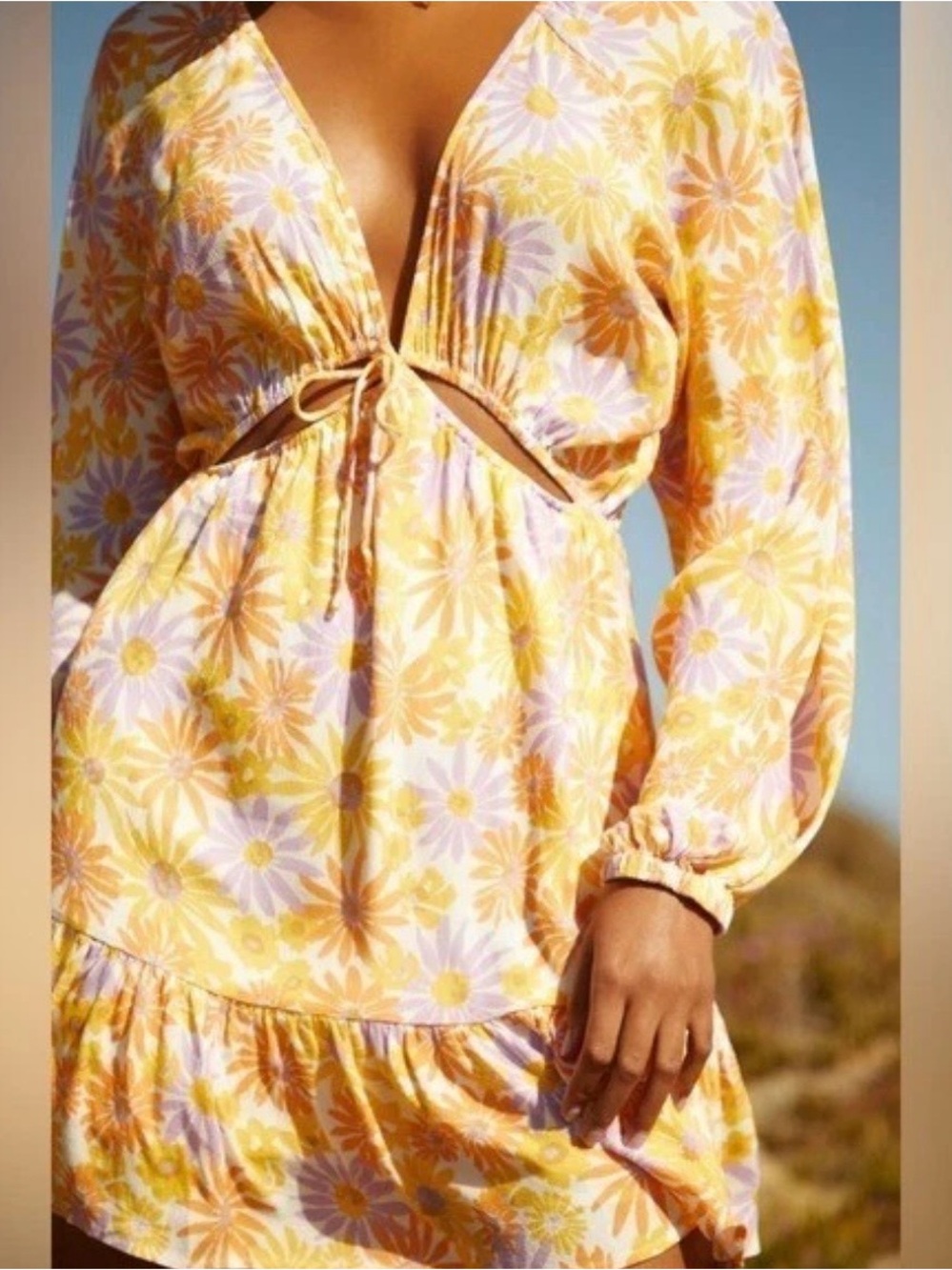L*Space Feelin Fine Daisy Coverup Summer Beach Vacation Boho Dress NWT Sz Medium